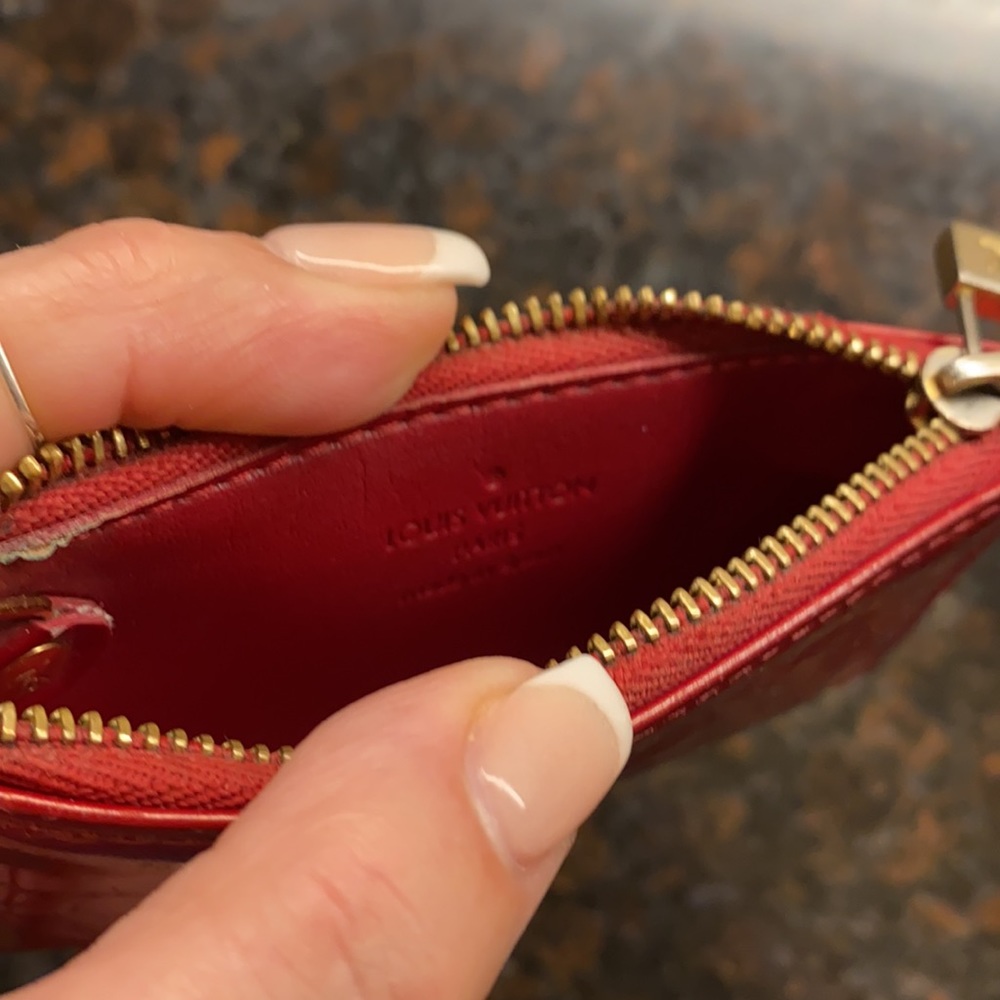 Authentic Louis Vuitton Red Key Pouch - Picture 11 of 11